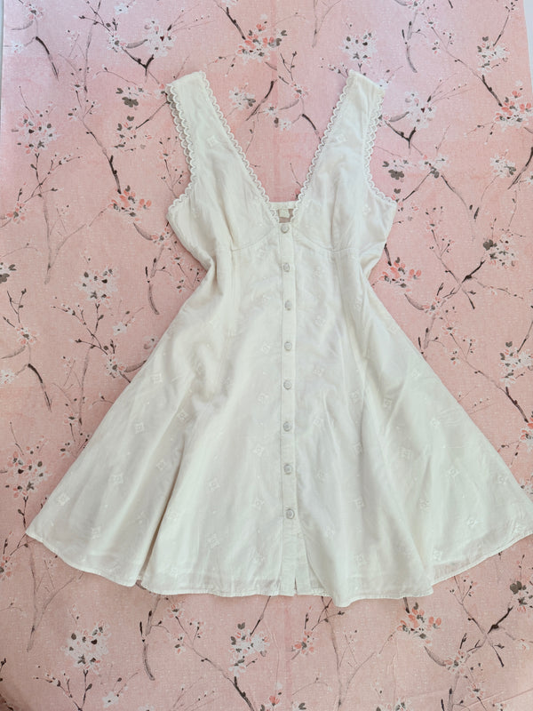 Embroidered mini dress