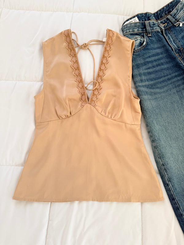 Size S Satin lace top