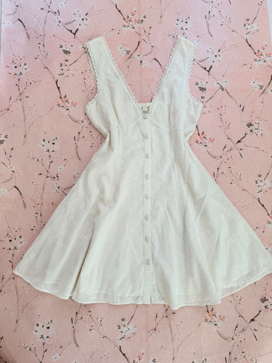Embroidered mini dress