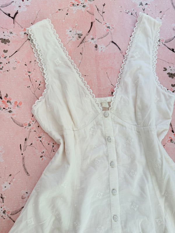 Embroidered mini dress