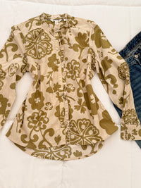 Olive cotton top