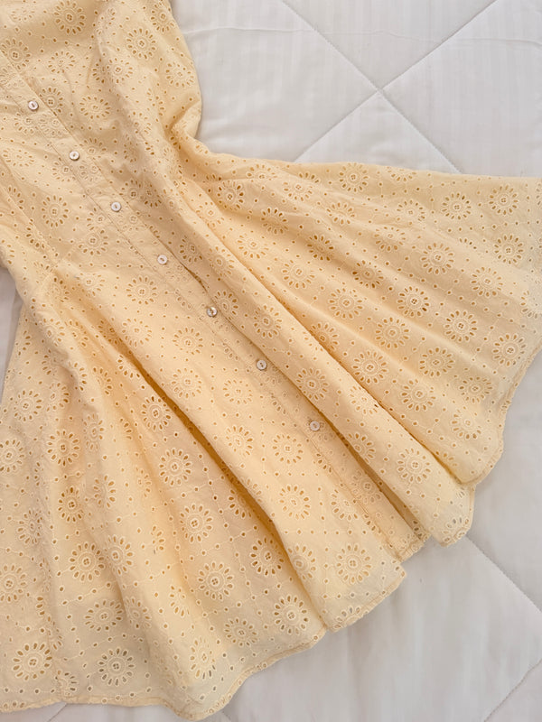 Butter yellow mini dress