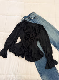 Ruffle embroidery top