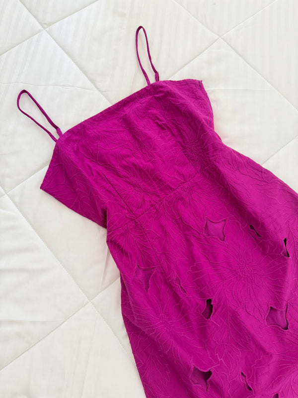 Hot pink mini dress
