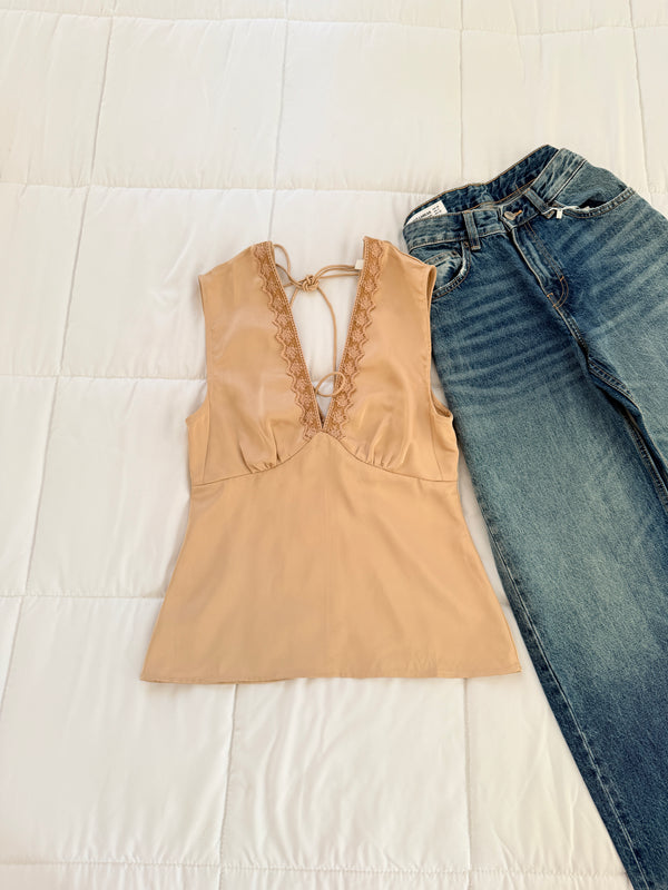 Size S Satin lace top