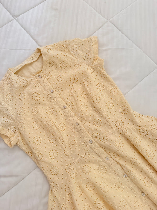 Butter yellow mini dress