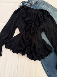Ruffle embroidery top