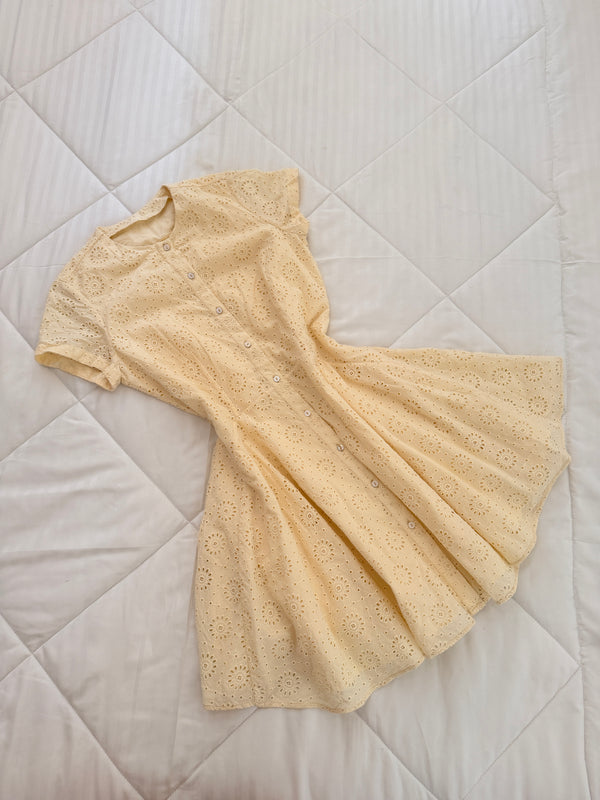 Butter yellow mini dress