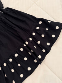 Black embroidered dress